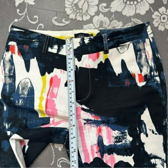 Kate Spade Saturday Watercolor Straight Leg Ankle Trousers Sz 00 - Picture 8 of 13